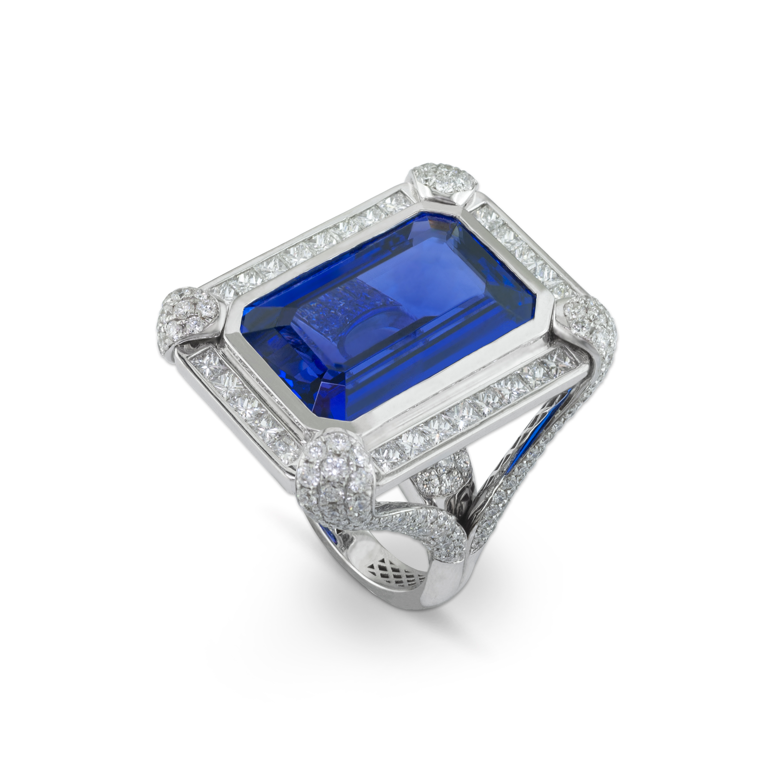 Kouzoupis Tanzanite Radiant Ring